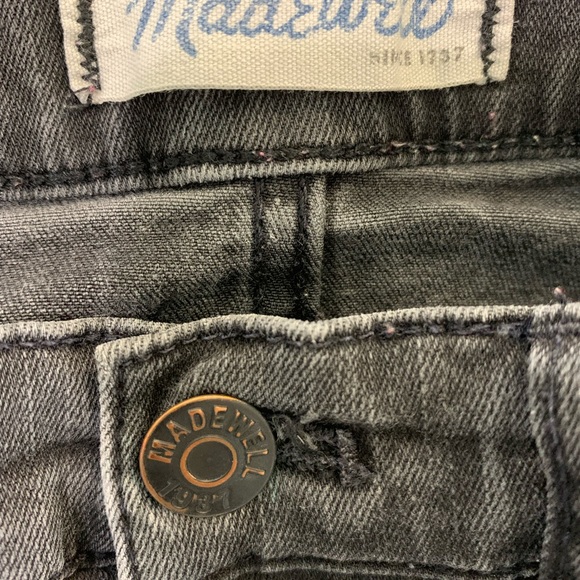 *SOLD*  MADEWELL HIGH RISER SKINNY FADED BLACK JEANS ACID WASHED DENIM SIZE 28 - Picture 5 of 16